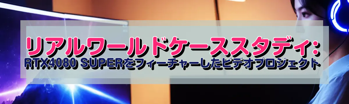 リアルワールドケーススタディ: RTX4080 SUPERをフィーチャーしたビデオプロジェクト