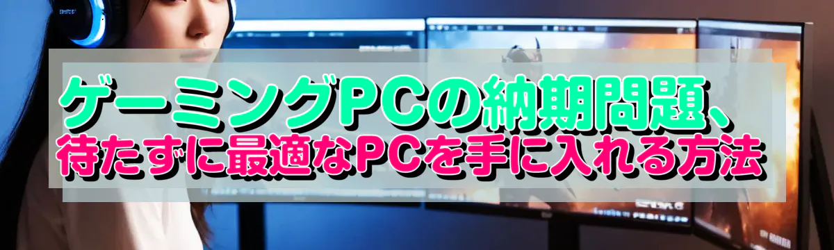 ゲーミングPCの納期問題、待たずに最適なPCを手に入れる方法