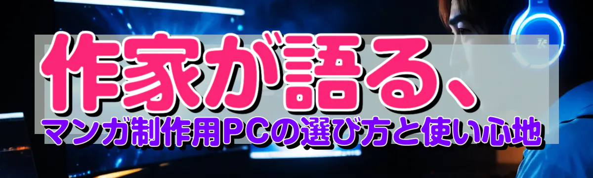 作家が語る、マンガ制作用PCの選び方と使い心地