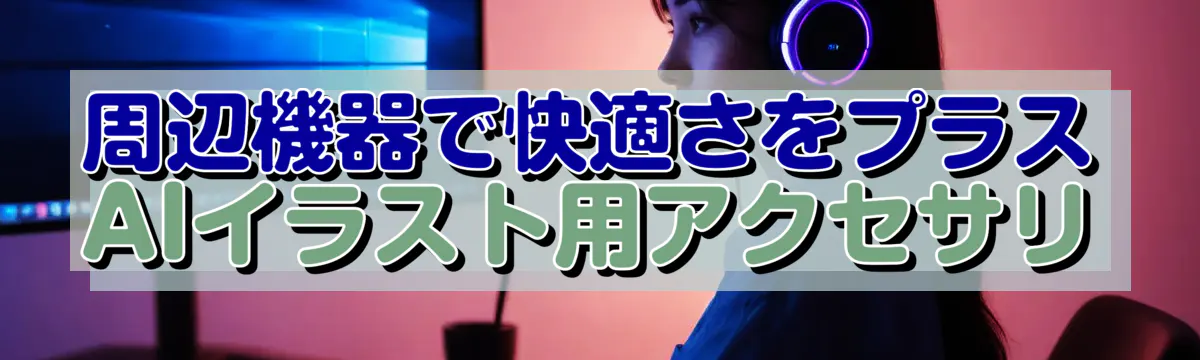 周辺機器で快適さをプラス AIイラスト用アクセサリ