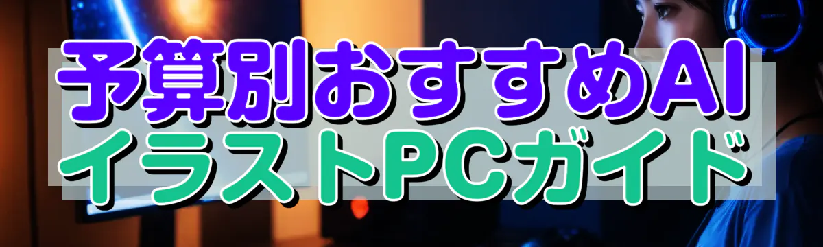 予算別おすすめAIイラストPCガイド