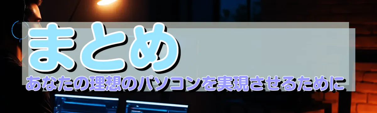 まとめ あなたの理想のパソコンを実現させるために