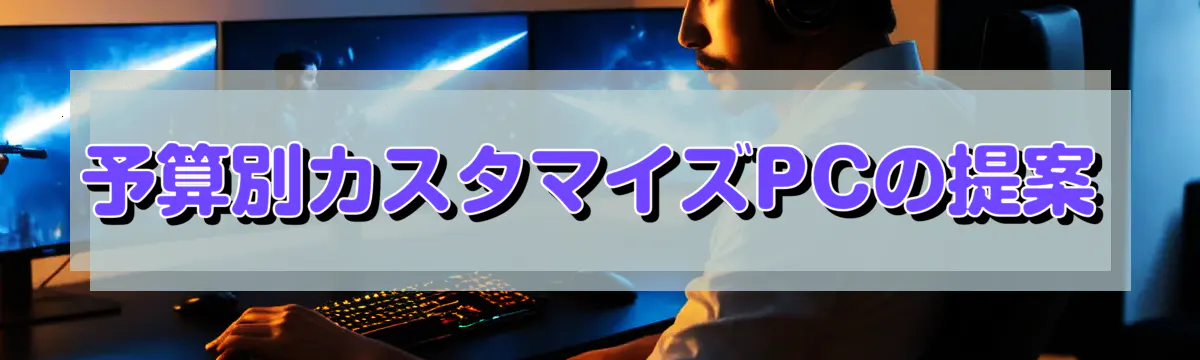 予算別カスタマイズPCの提案