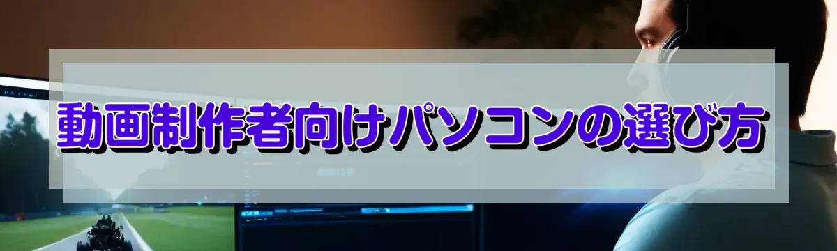 動画制作者向けパソコンの選び方