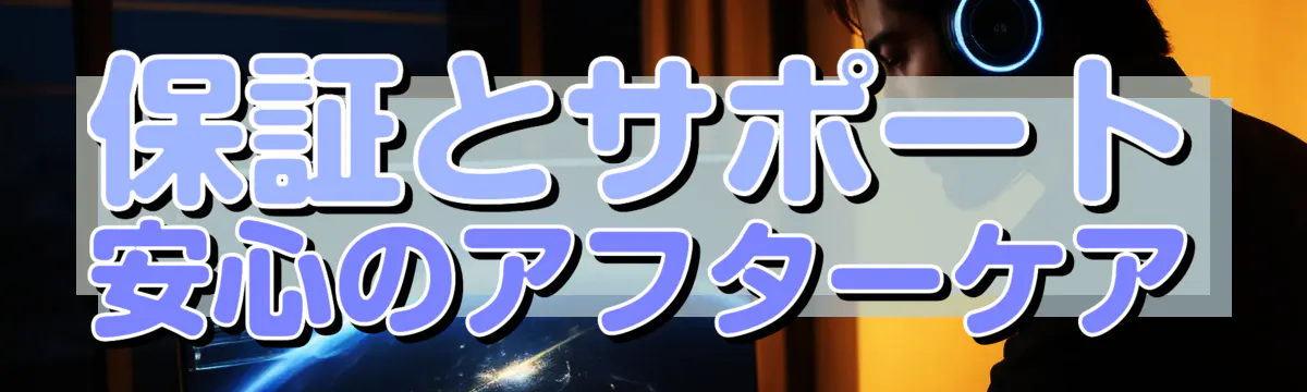 保証とサポート 安心のアフターケア