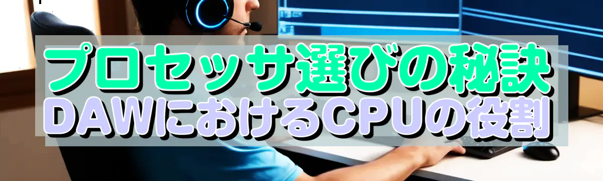 プロセッサ選びの秘訣 DAWにおけるCPUの役割