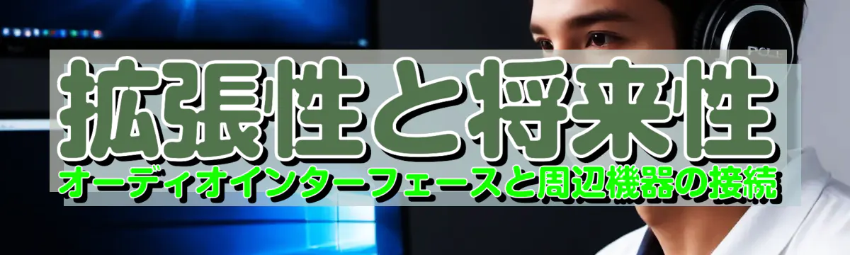 拡張性と将来性 オーディオインターフェースと周辺機器の接続