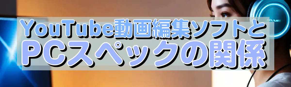 YouTube動画編集ソフトとPCスペックの関係