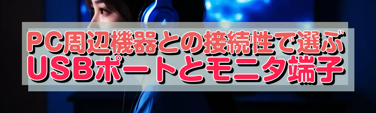 PC周辺機器との接続性で選ぶUSBポートとモニタ端子