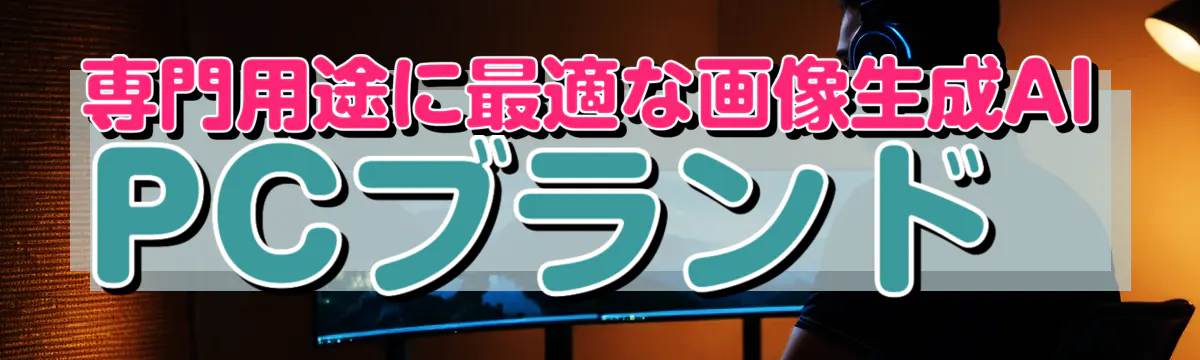 専門用途に最適な画像生成AI PCブランド