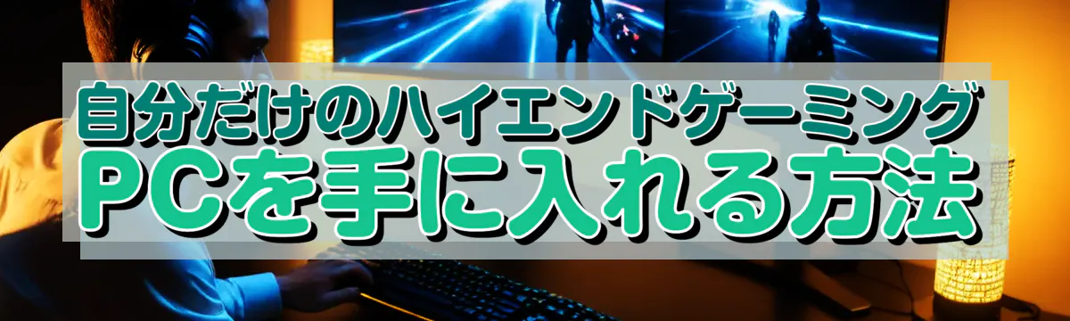自分だけのハイエンドゲーミングPCを手に入れる方法