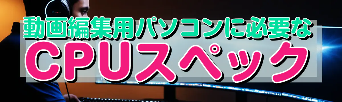 動画編集用パソコンに必要なCPUスペック