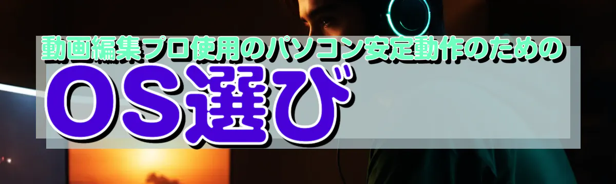 動画編集プロ使用のパソコン安定動作のためのOS選び