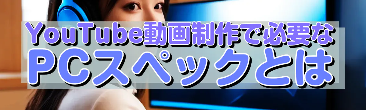 YouTube動画制作で必要なPCスペックとは
