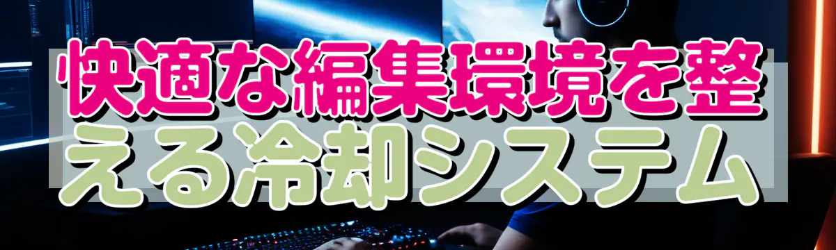 快適な編集環境を整える冷却システム
