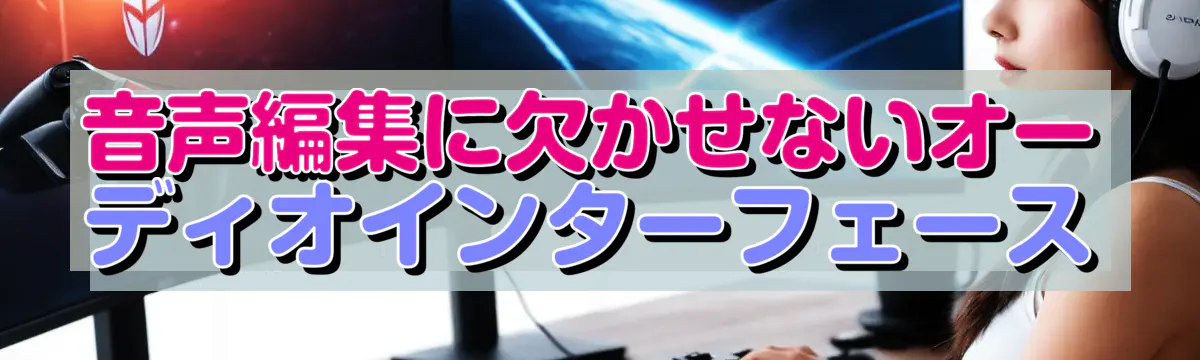 音声編集に欠かせないオーディオインターフェース
