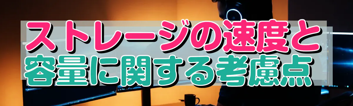ストレージの速度と容量に関する考慮点