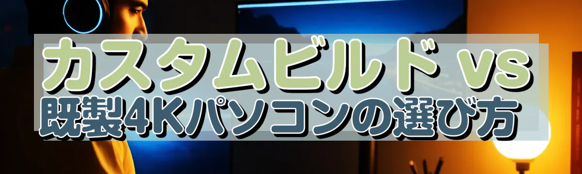 カスタムビルド vs 既製4Kパソコンの選び方 
