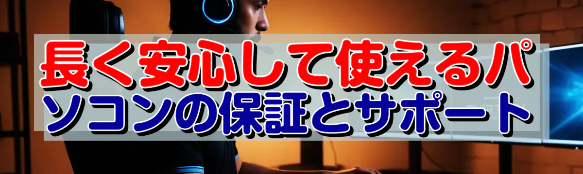 長く安心して使えるパソコンの保証とサポート