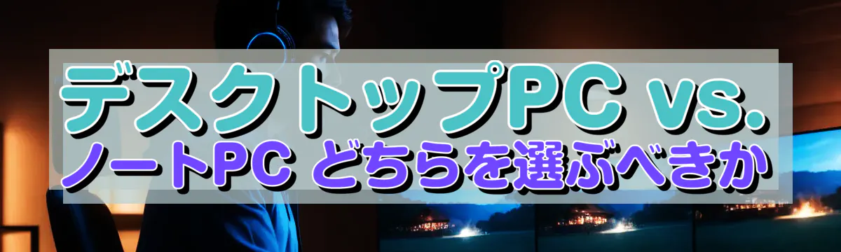 デスクトップPC vs. ノートPC どちらを選ぶべきか
