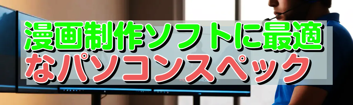 漫画制作ソフトに最適なパソコンスペック