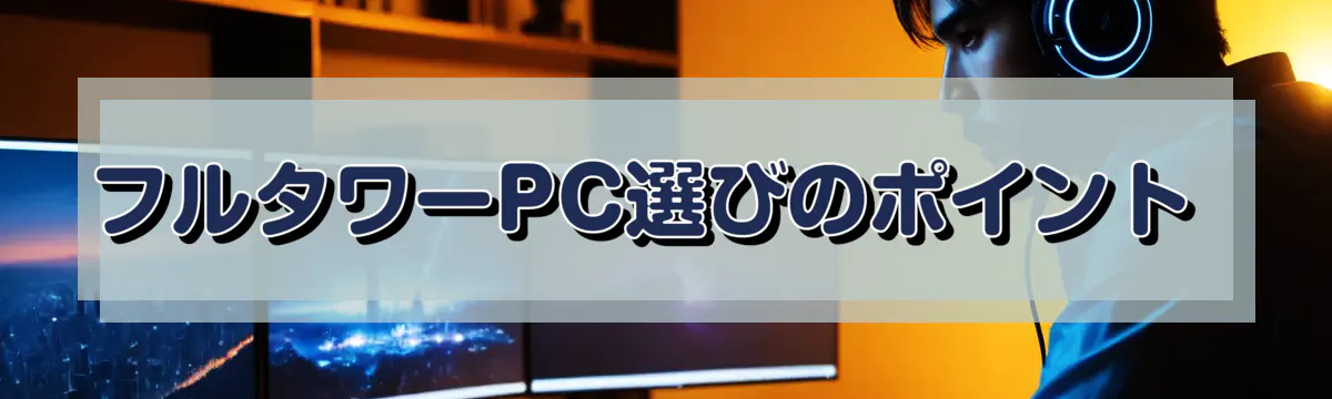 フルタワーPC選びのポイント