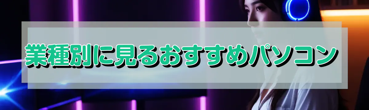 業種別に見るおすすめパソコン
