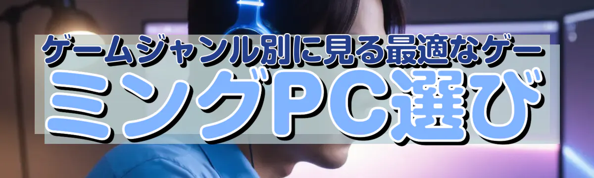 ゲームジャンル別に見る最適なゲーミングPC選び