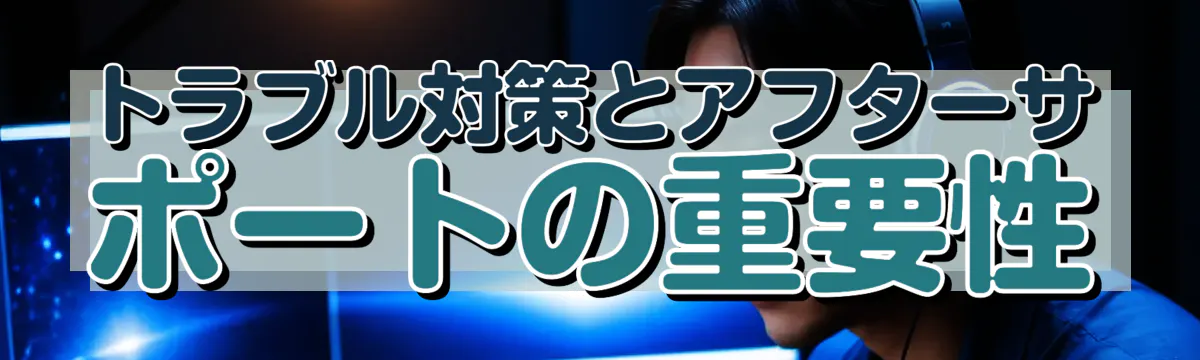 トラブル対策とアフターサポートの重要性

