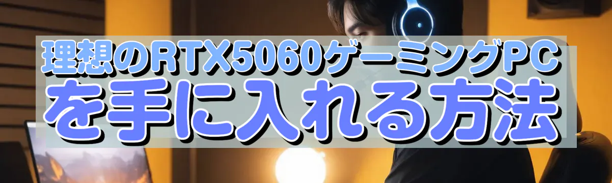 理想のRTX5060ゲーミングPCを手に入れる方法