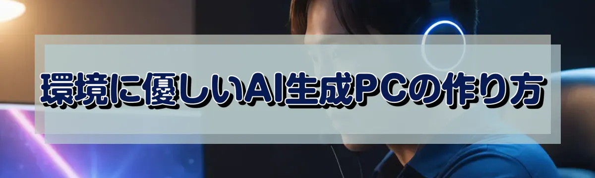 環境に優しいAI生成PCの作り方