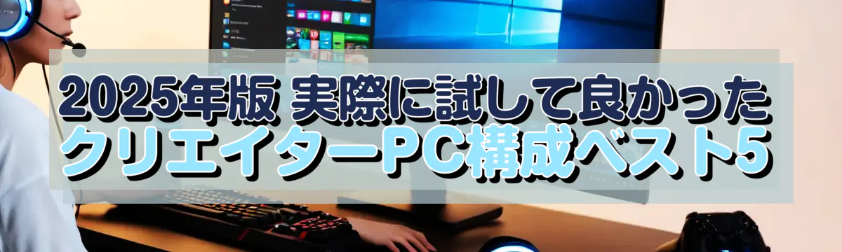 2025年版 実際に試して良かったクリエイターPC構成ベスト5