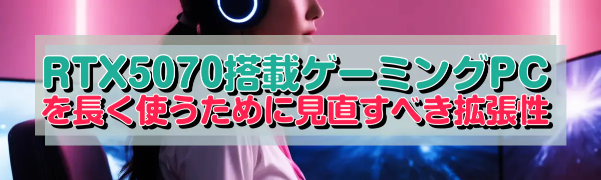 RTX5070搭載ゲーミングPCを長く使うために見直すべき拡張性