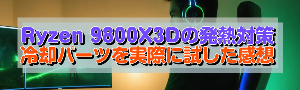 Ryzen&nbsp;9800X3Dの発熱対策 冷却パーツを実際に試した感想