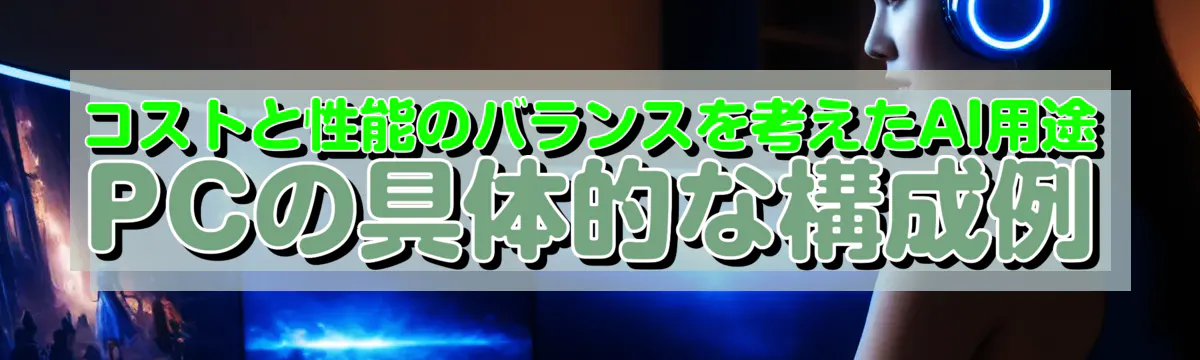 コストと性能のバランスを考えたAI用途PCの具体的な構成例