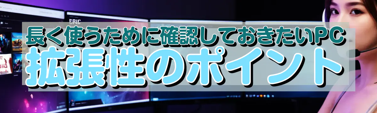 長く使うために確認しておきたいPC拡張性のポイント