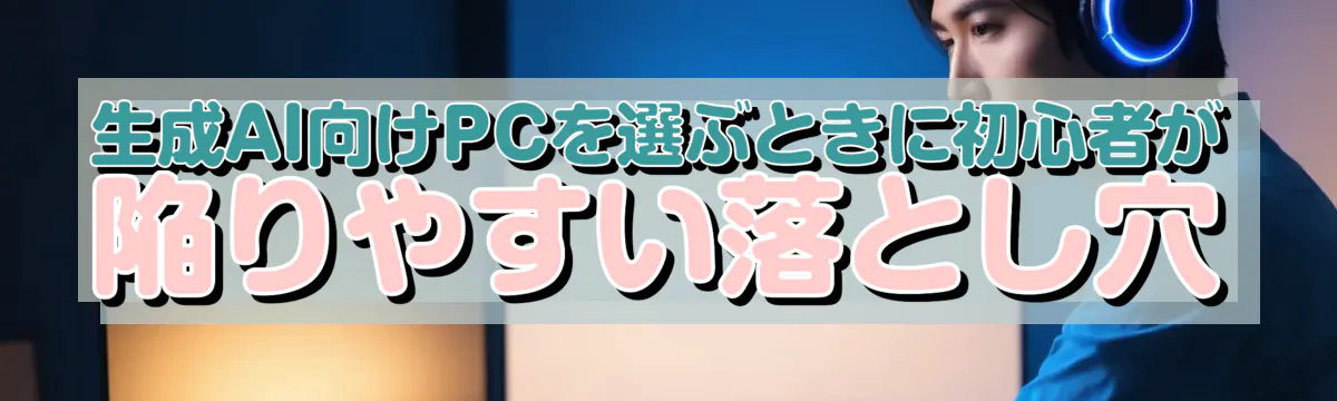 生成AI向けPCを選ぶときに初心者が陥りやすい落とし穴
