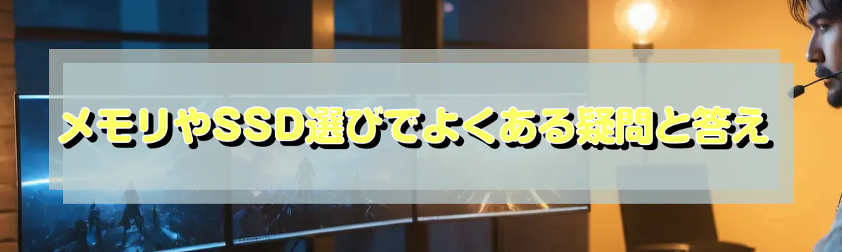 メモリやSSD選びでよくある疑問と答え