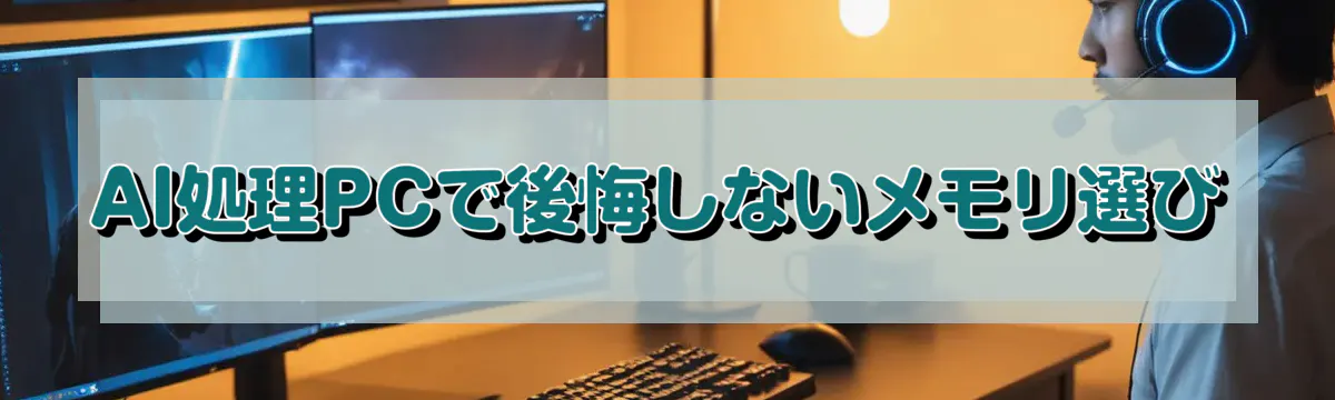 AI処理PCで後悔しないメモリ選び