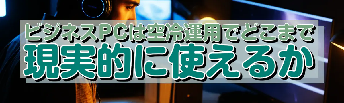 ビジネスPCは空冷運用でどこまで現実的に使えるか
