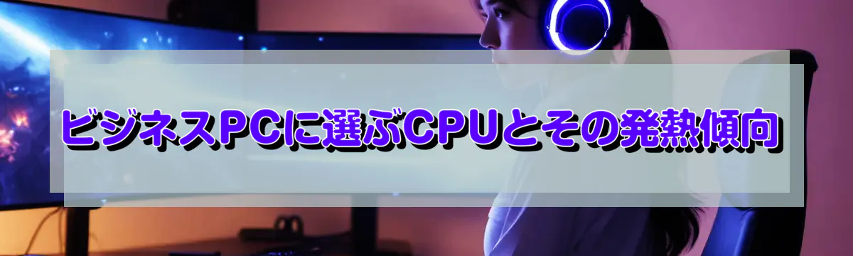 ビジネスPCに選ぶCPUとその発熱傾向