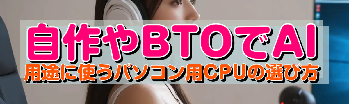 自作やBTOでAI用途に使うパソコン用CPUの選び方