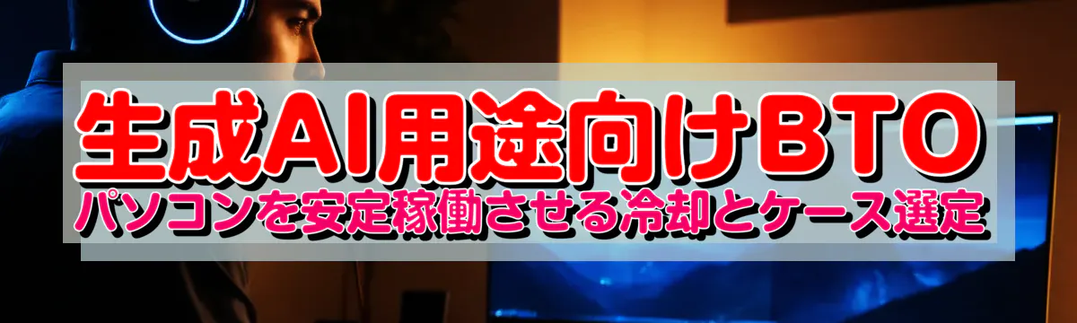 生成AI用途向けBTOパソコンを安定稼働させる冷却とケース選定