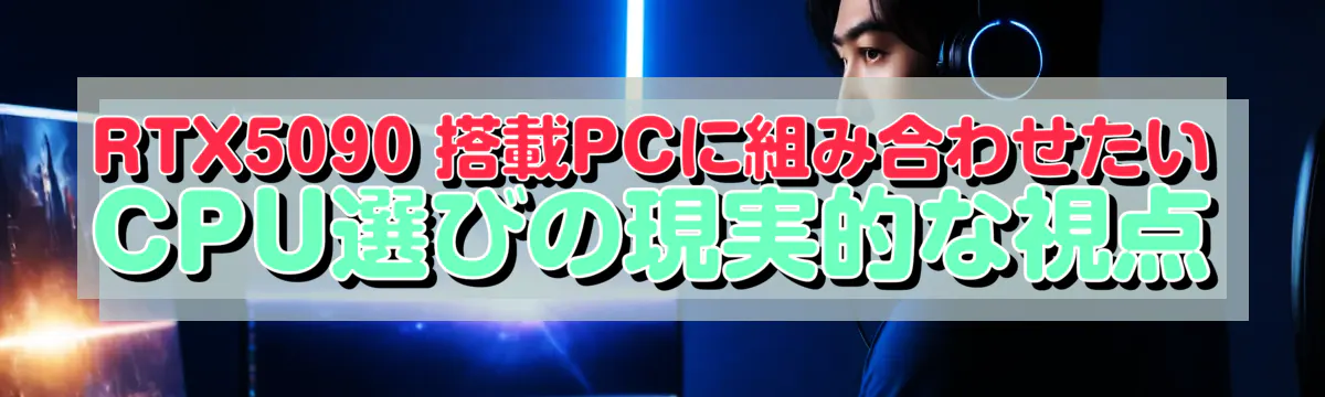 RTX5090 搭載PCに組み合わせたいCPU選びの現実的な視点