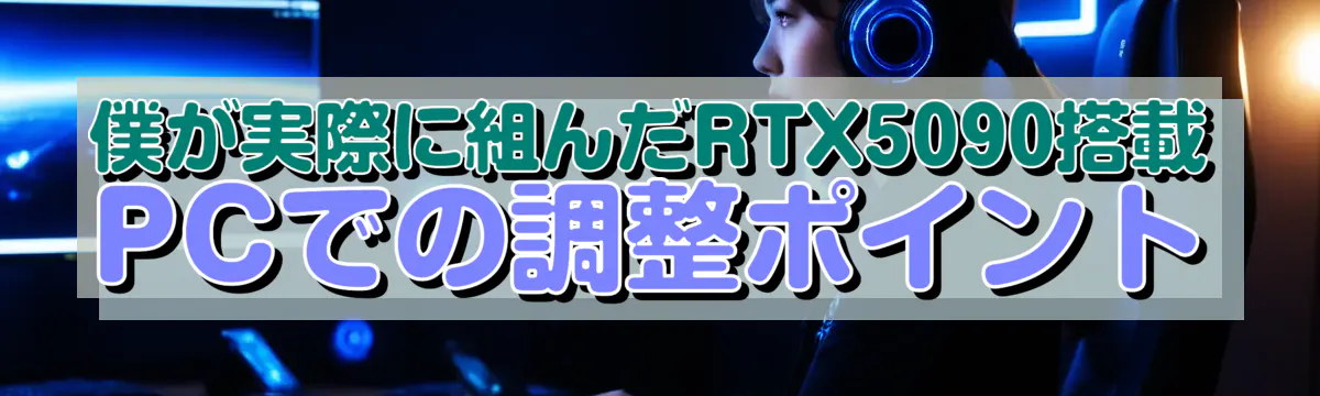 僕が実際に組んだRTX5090搭載PCでの調整ポイント