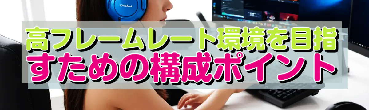 高フレームレート環境を目指すための構成ポイント