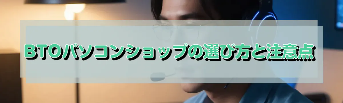 BTOパソコンショップの選び方と注意点