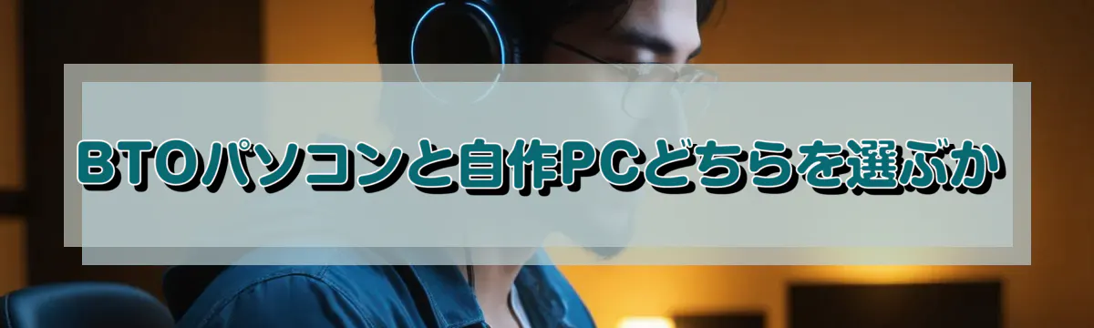 BTOパソコンと自作PCどちらを選ぶか