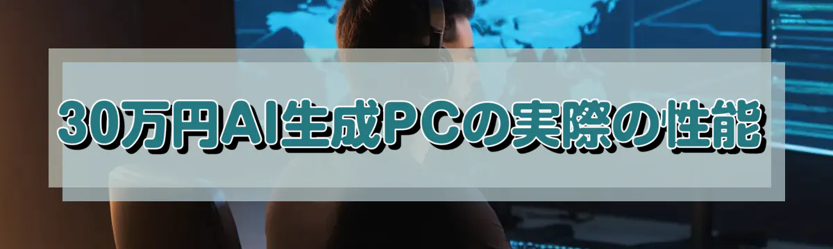 30万円AI生成PCの実際の性能