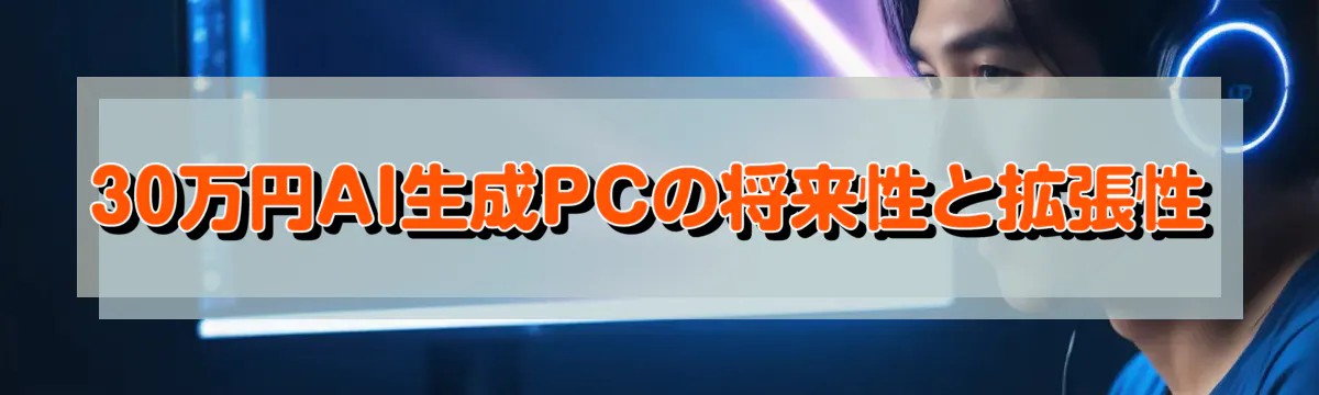 30万円AI生成PCの将来性と拡張性